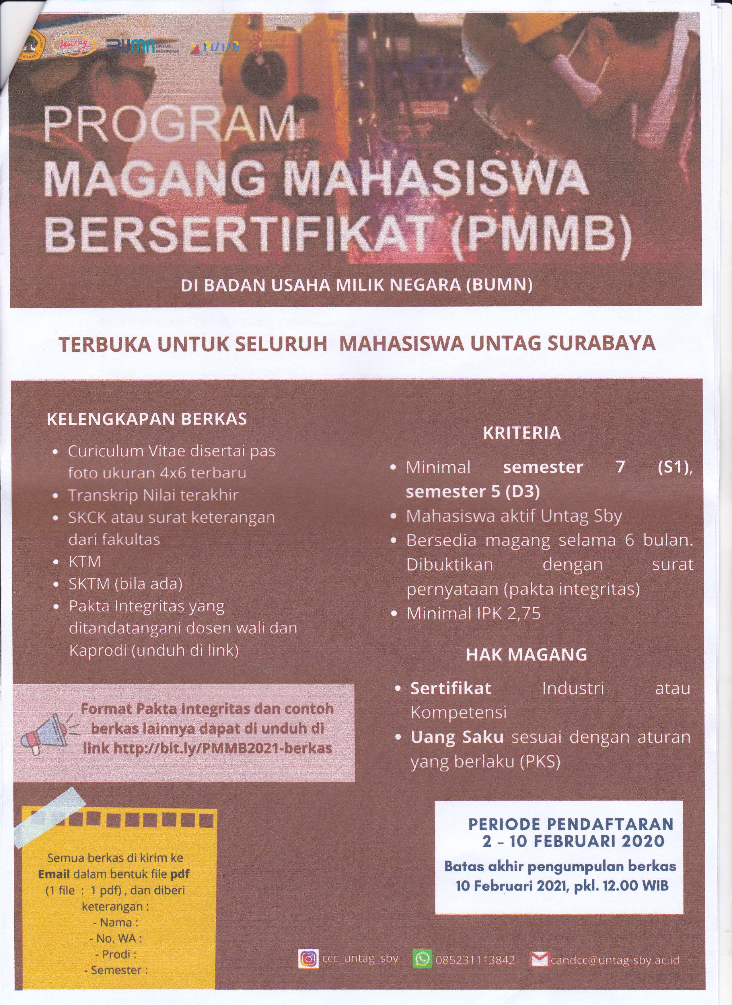 PROGRAM MAGANG MAHASISWA BERSERTIFIKAT DI BUMN