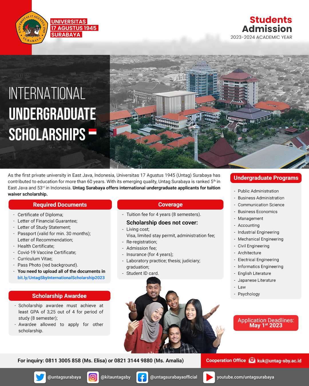 International Undergradute Scholarship 2023