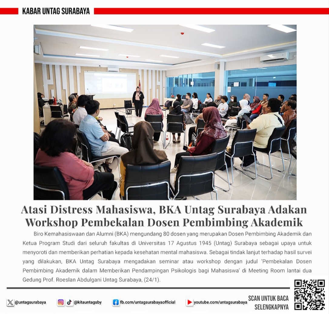 Untag Surabaya Bekali Dosen Pembimbing Akademik Konseling