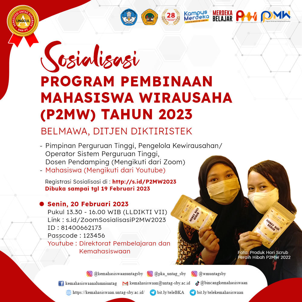 Sosialisasi Program Pembinaan Mahasiswa Wirausaha (P2MW) Tahun 2023