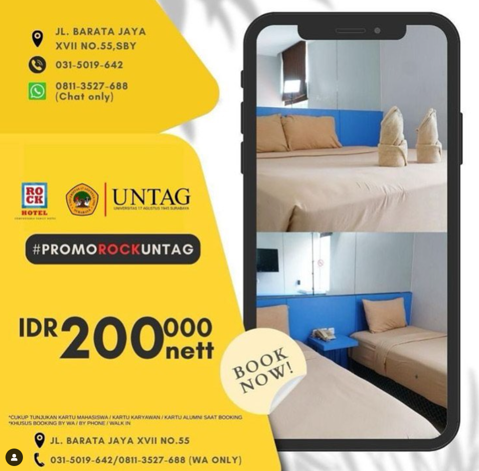 Graduation Package, Kerjasama Untag Surabaya dengan Rock Hotel