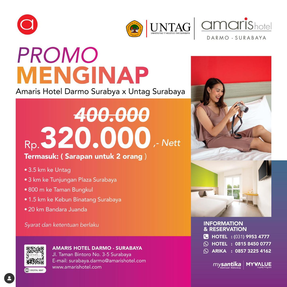 Graduation Package, Kerjasama Untag Surabaya dengan Amaris Hotel