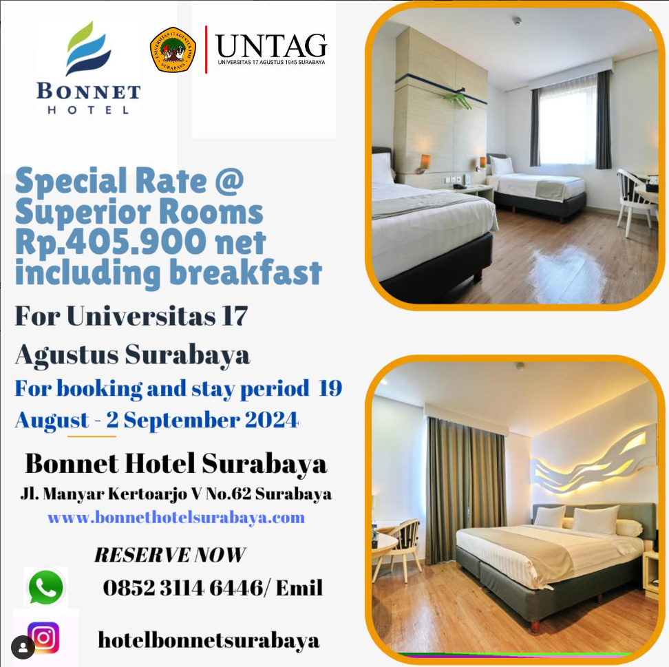 Graduation Package, Kerjasama Untag Surabaya dengan Bonnet Hotel