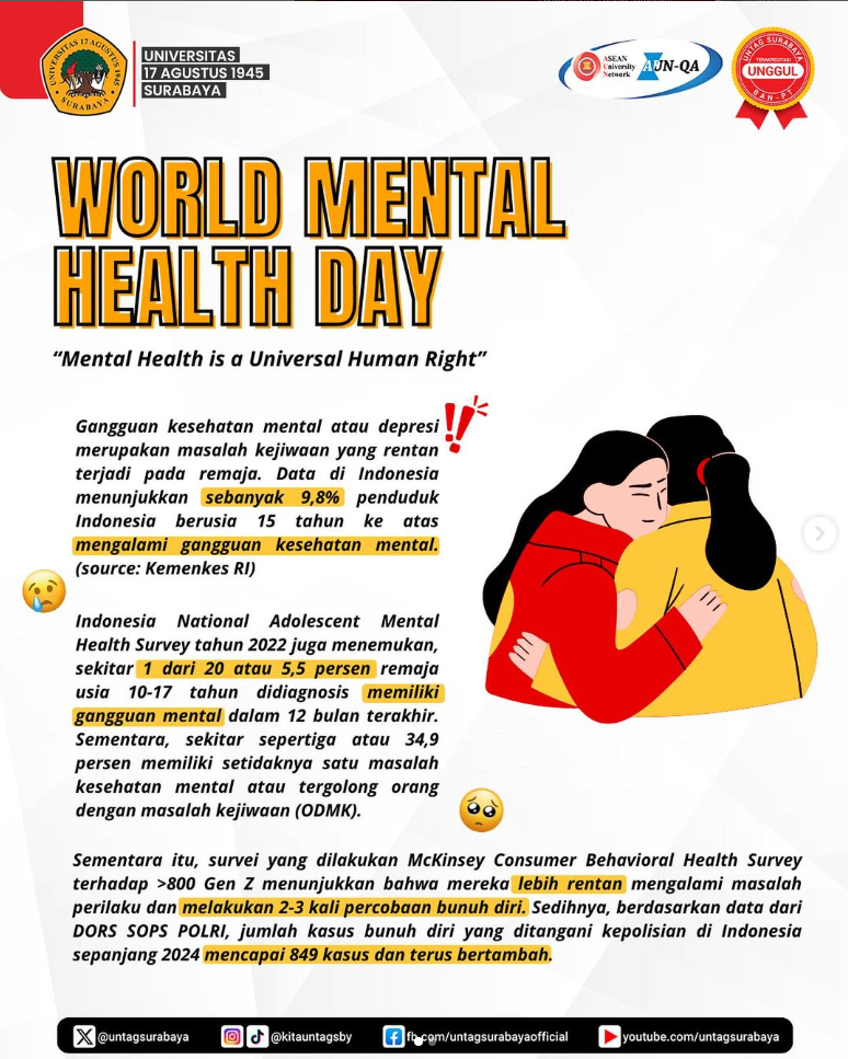 SELAMAT MEMPERINGATI HARI KESEHATAN MENTAL SEDUNIA
