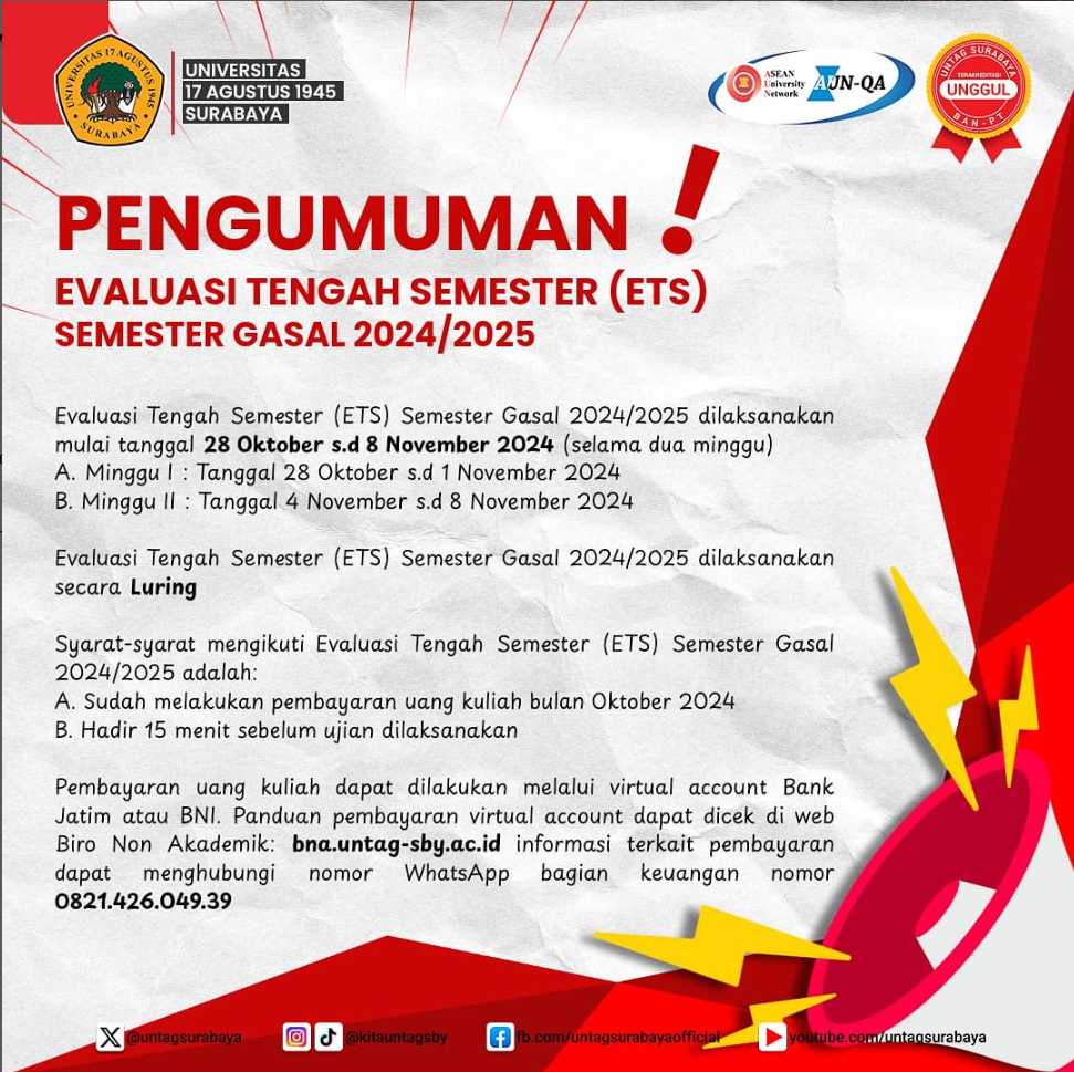 Pengumuman ETS Semester Gasal 2024/2025
