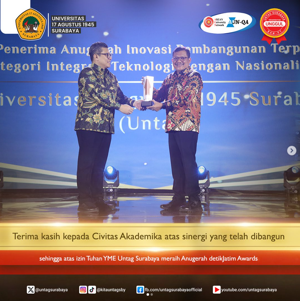 Selamat atas Perolehan Penghargaan Anugerah Program Inovasi Kampus Terpuji - Kategori Integrasi Tekn
