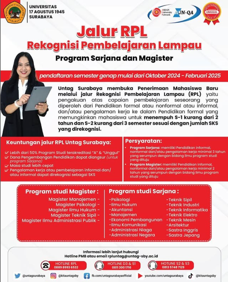 HARI TERAKHIR PENDAFTARAN MABA JALUR RPL