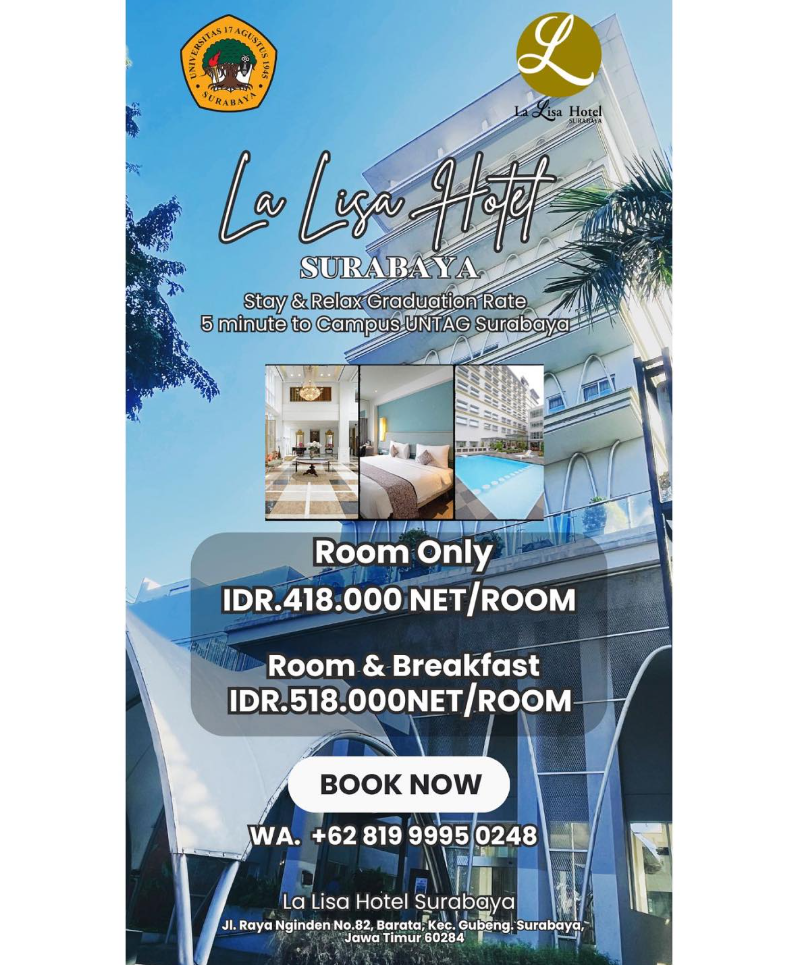 Graduation Package, Kerjasama Untag Surabaya dengan La Lisa Hotel Surabaya