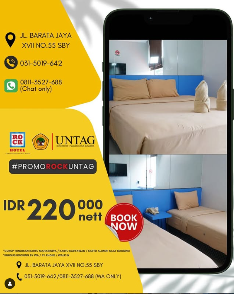Graduation Package, Kerjasama Untag Surabaya dengan Rock Hotel
