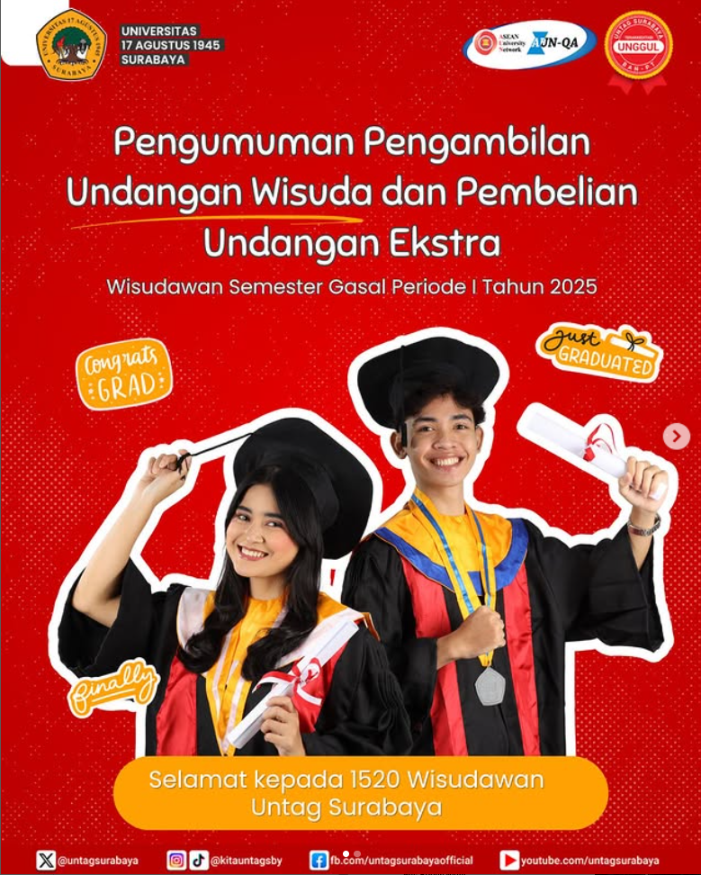 Pengumuman Pengambilan Undangan Wisuda dan Pembelian Undangan Ekstra
