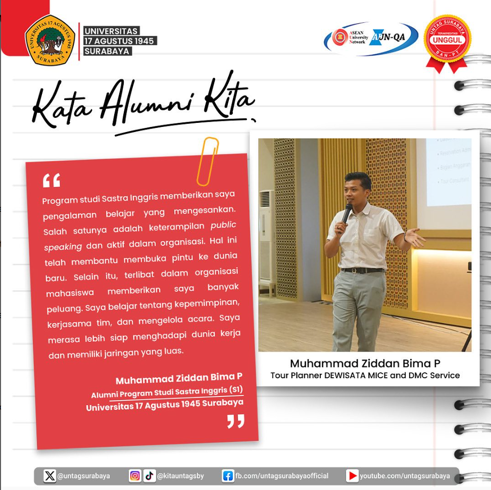 Kata Alumni FIB Untag Surabaya - Sastra Inggris