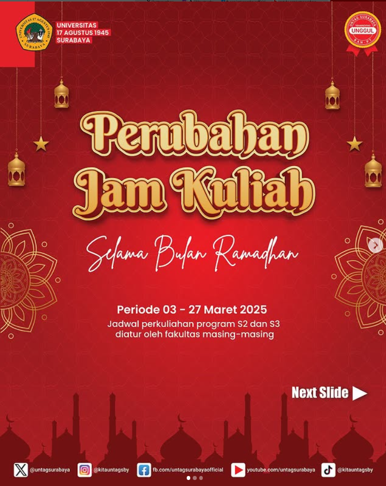 Perubahan Jam Perkuliahan selama Bulan Ramadan