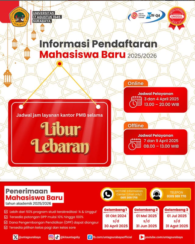 Informasi PMB Selama Libur Lebaran Tahun 2025