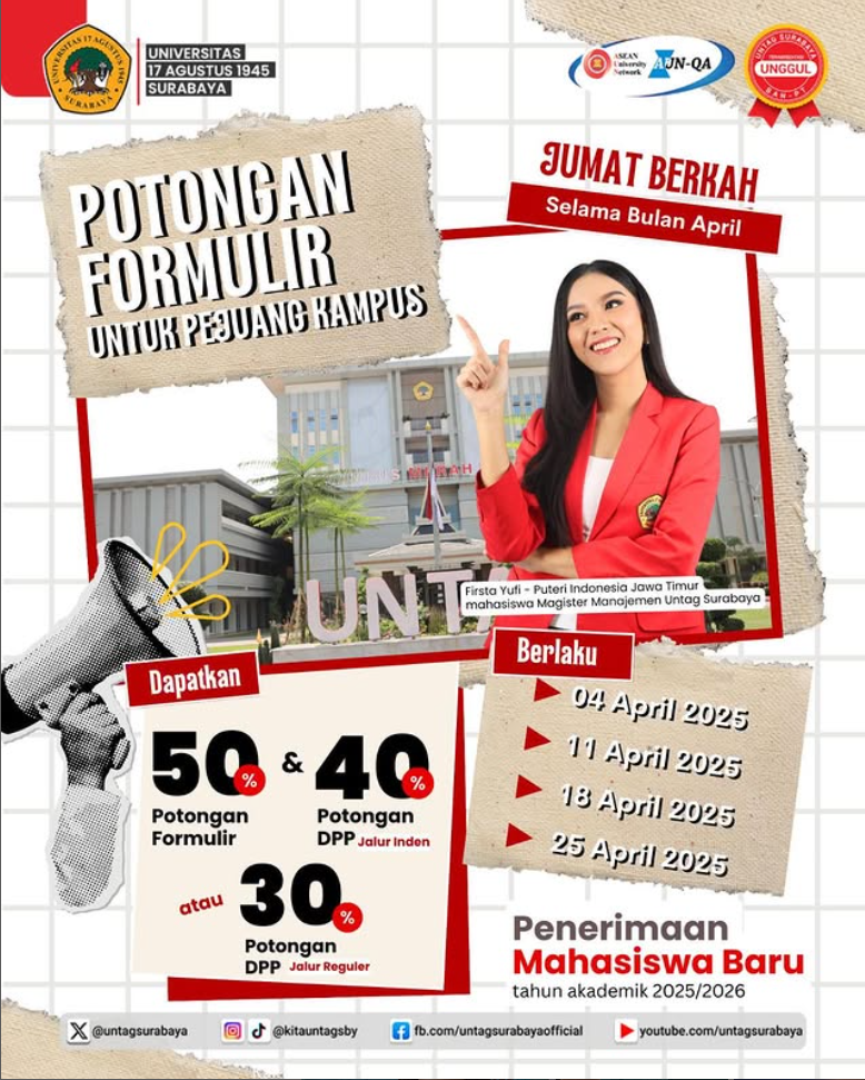 Potongan Formulir PMB Edisi Jumat Berkah Selama Bulan April 2025