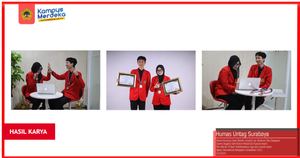 Torehkan Prestasi Internasional, Mahasiswa Sasing Untag Surabaya Raih Bronze Medal di Ajang Internat