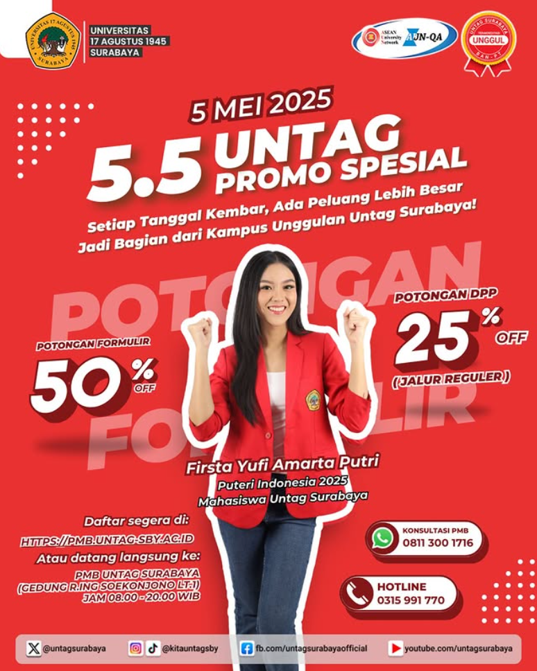 Promo Spesial 5.5 PMB Untag Surabaya