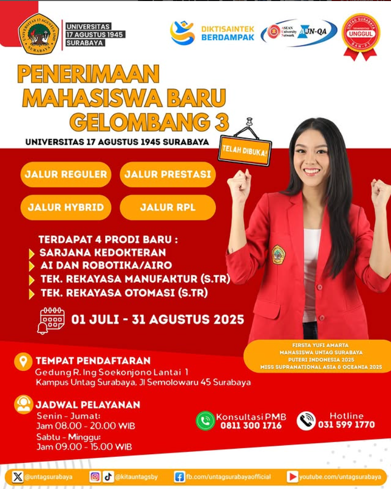 Penerimaan Mahasiswa Baru Gelombang III Telah Dibuka