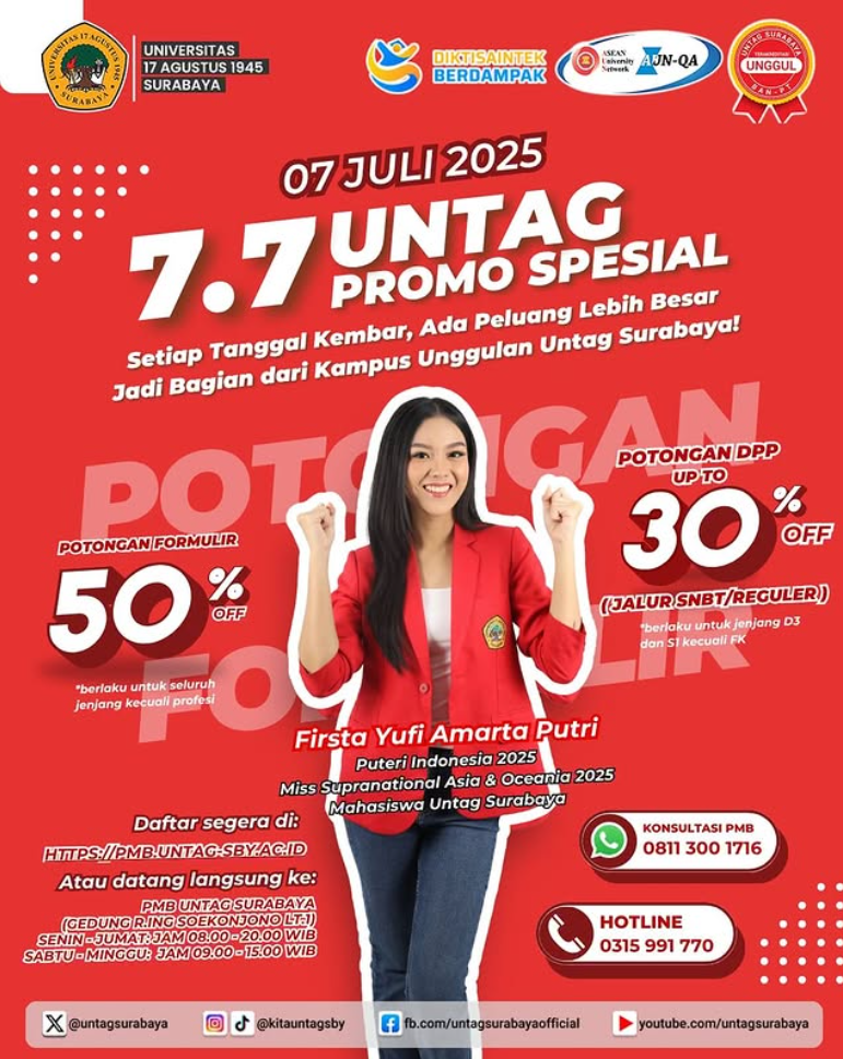 Promo Spesial 7.7 Untag Surabaya