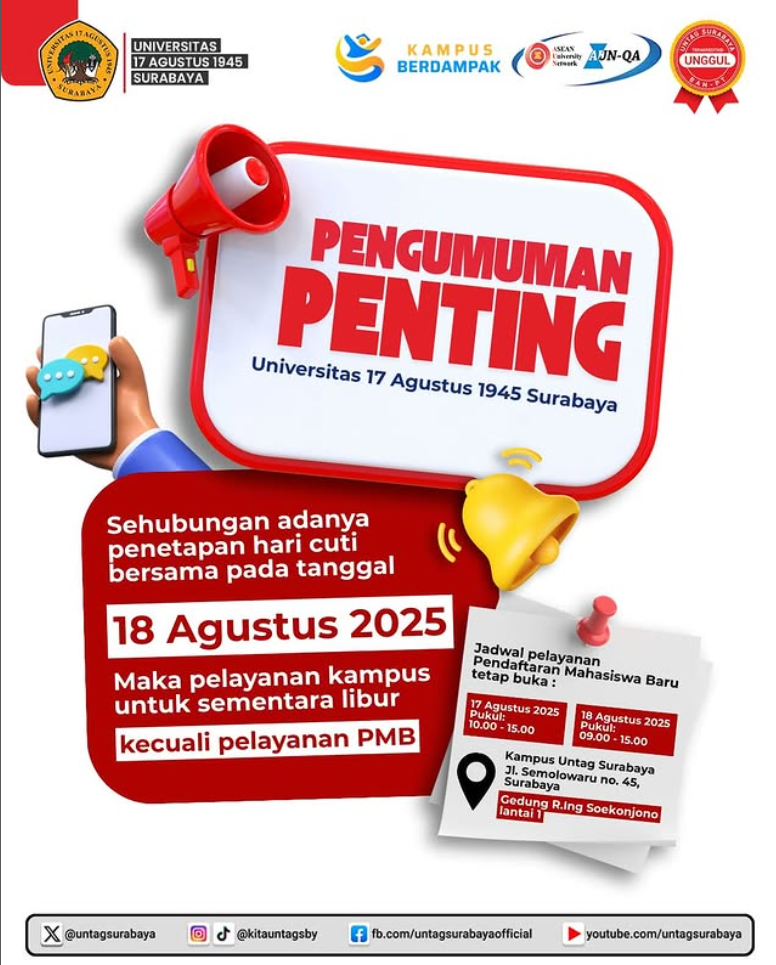 Pengumuman Penting Untag Surabaya