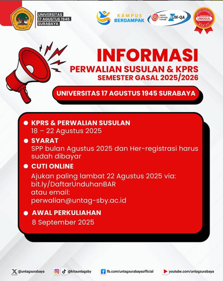 Informasi Perwalian Susulan dan KPRS Semester Gasal 2025/2026