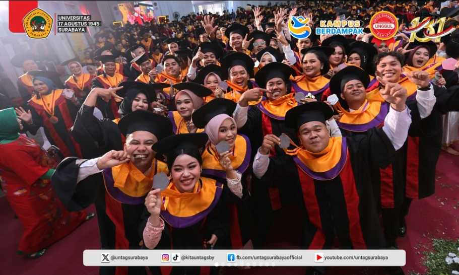 Semarak Wisuda ke-131 Untag Surabaya