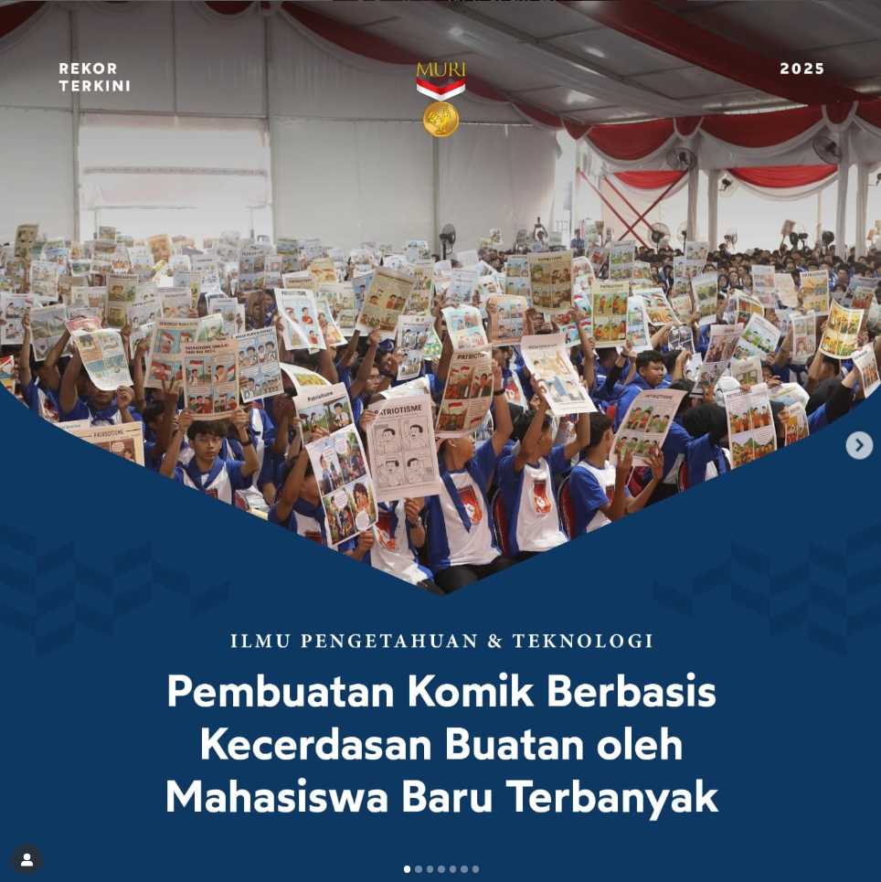 Pembuatan Komik Berbasis Kecerdasan Buatan oleh Mahasiswa Baru Terbanyak Untag Surabaya