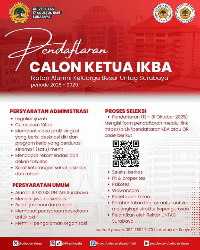 Pendaftaran Calon Ketua IKBA Periode 2025-2029
