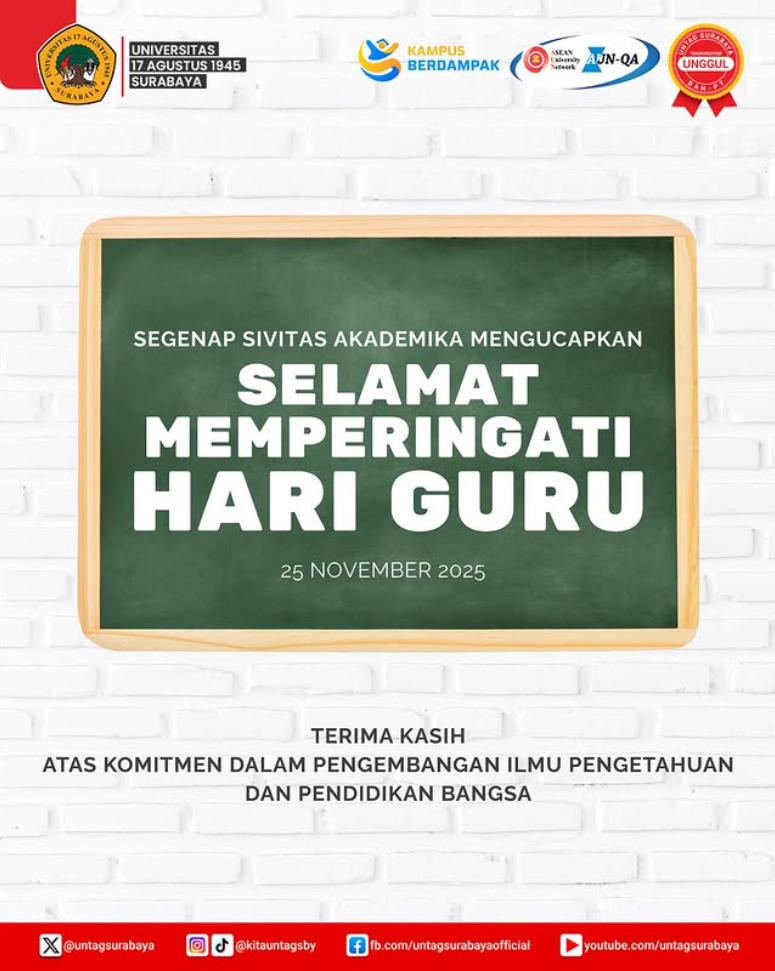 Selamat Memperingati Hari Guru Nasional Tahun 2025
