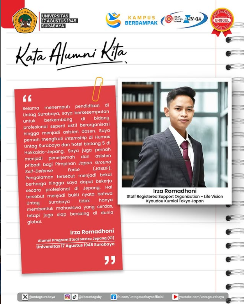 Kata Alumni FIB Untag Surabaya - Sastra Jepang