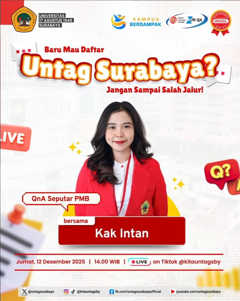 Mau Daftar di Untag Surabaya? Jangan Sampai Salah Jalur 