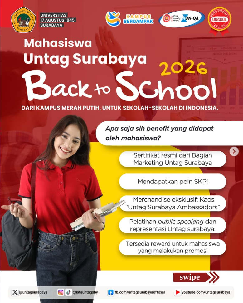 Mahasiswa Untag Surabaya Back to School 2026