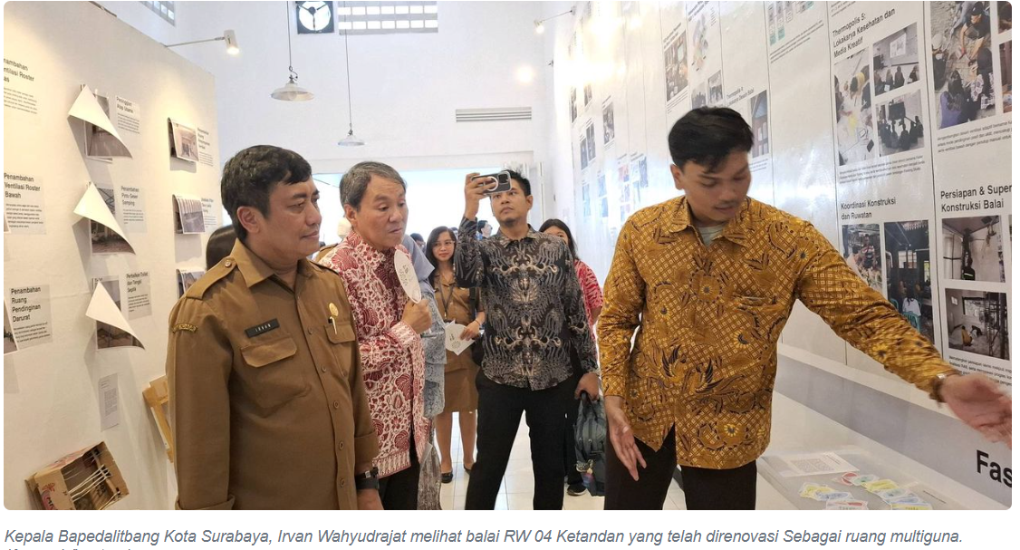 Kolaborasi JCSEAS, Daikin, Untag Surabaya, dan OHS Kembangkan Balai RW Ketandan Sebagai Pilot Projec