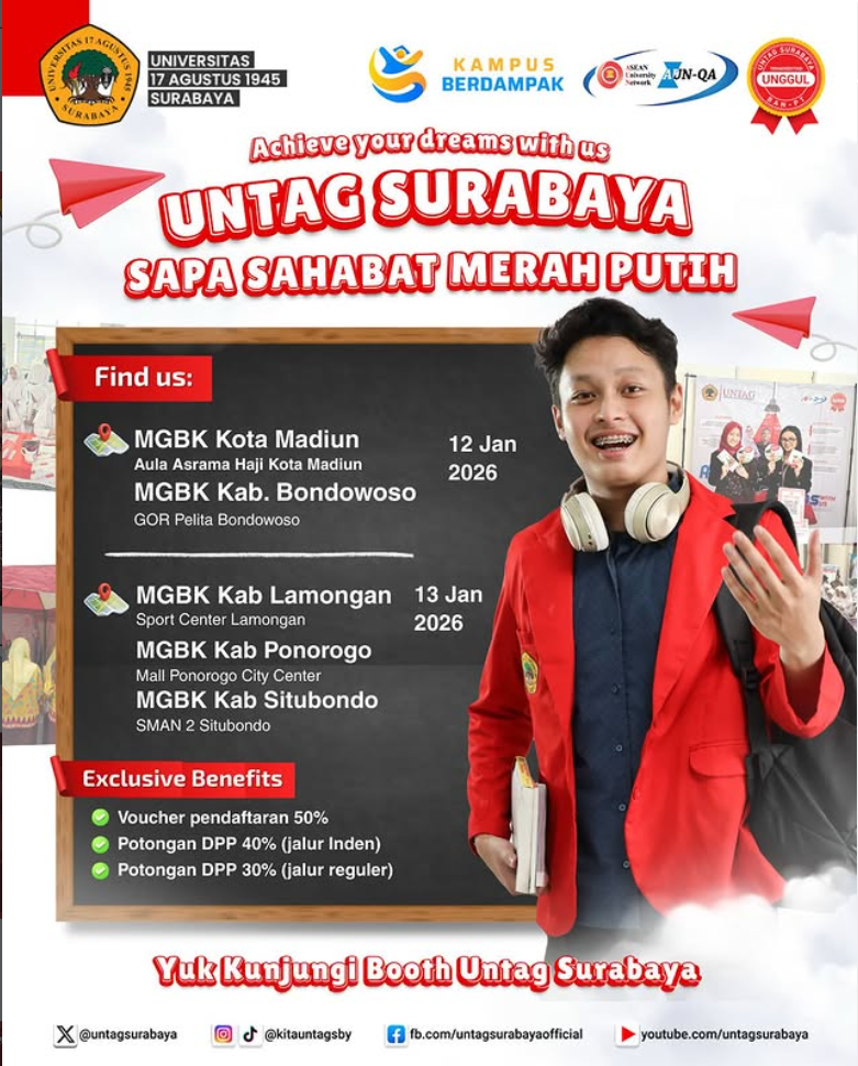 Achieve Your Dreams with Us, Untag Surabaya Menyapa Sahabat Merah Putih