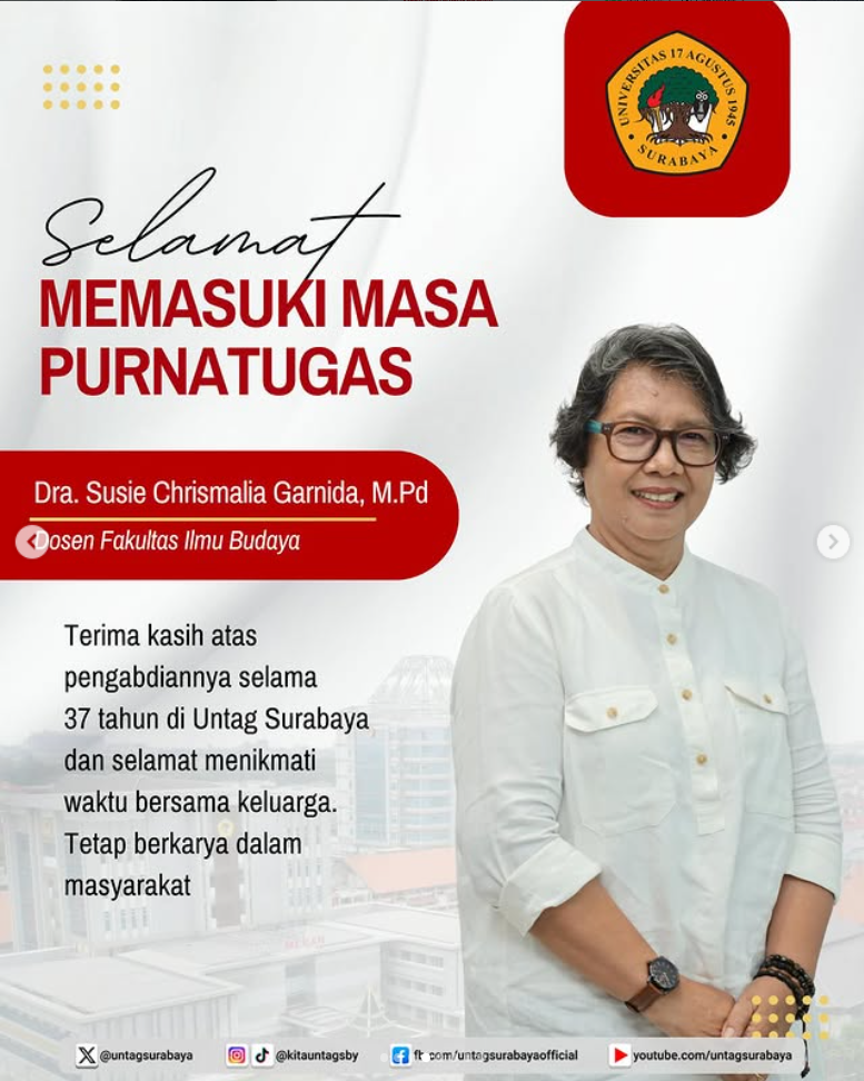 Selamat Memasuki Masa Purna Tugas Bu Susie, Dosen Sastra Inggris FIB