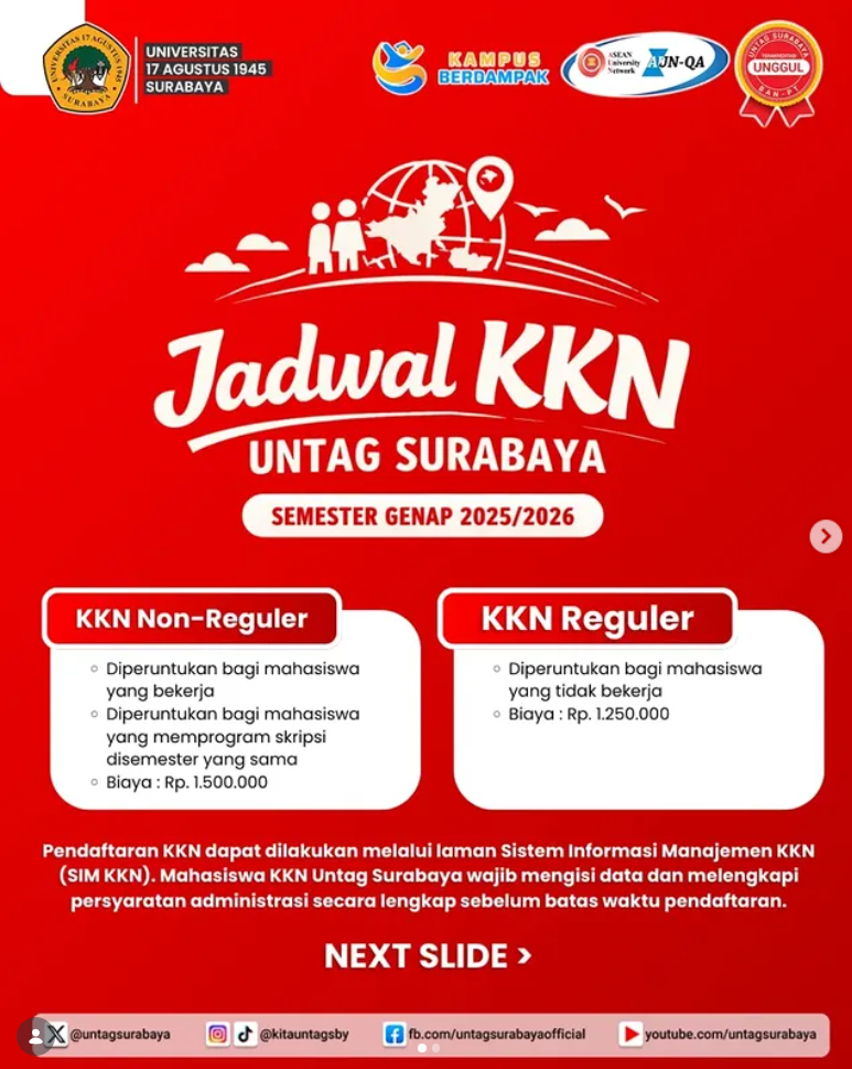 Informasi, Skema, dan Jadwal KKN Semester Genap 2025/2026