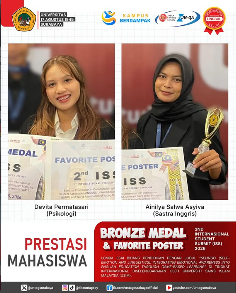 Selamat dan Sukses atas Prestasi yang diraih Ainilya Salwa Asyiva (Sastra Inggris) sebagai peraih Br