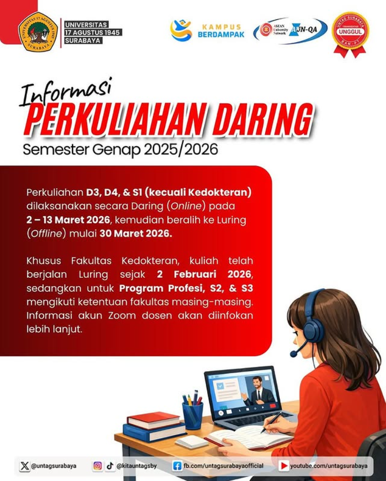 Informasi Perkuliahan Daring Semester Genap 2025/2026