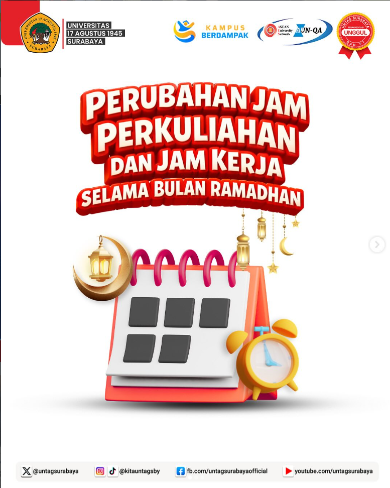 Perubahan Jam Perkuliahan dan Jam Kerja selama Bulan Ramadan