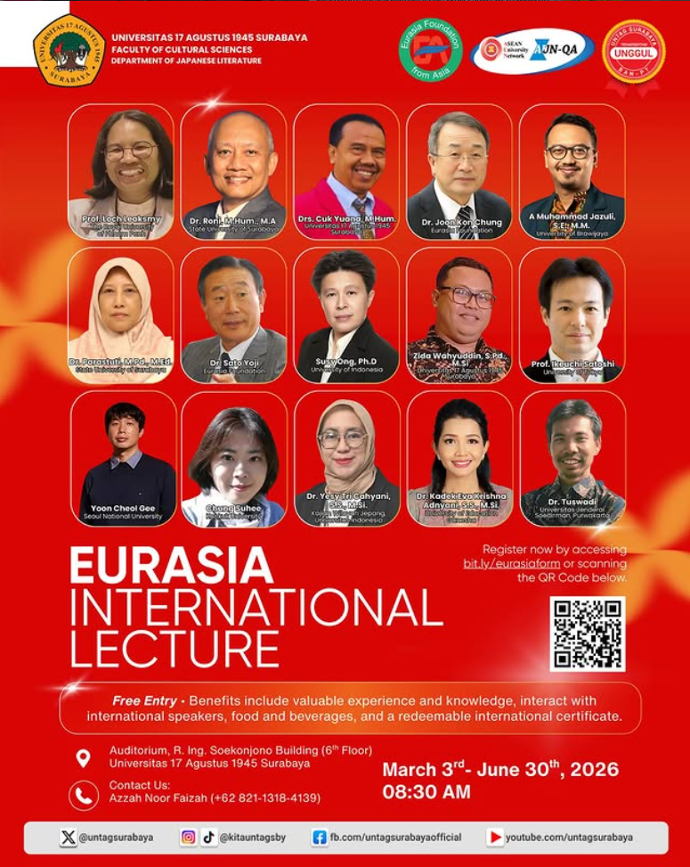 The Eurasia International Lecture, FIB Untag Surabaya