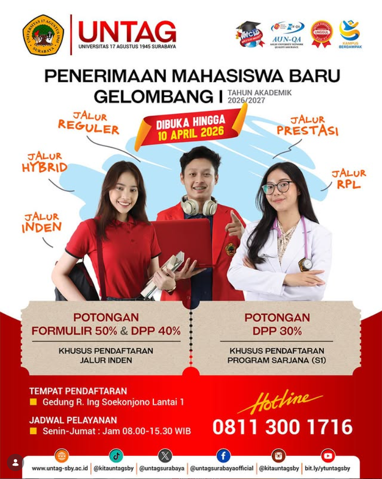 Penerimaan Mahasiswa Baru Gelombang 1 Tahun Akademik 2026/2027