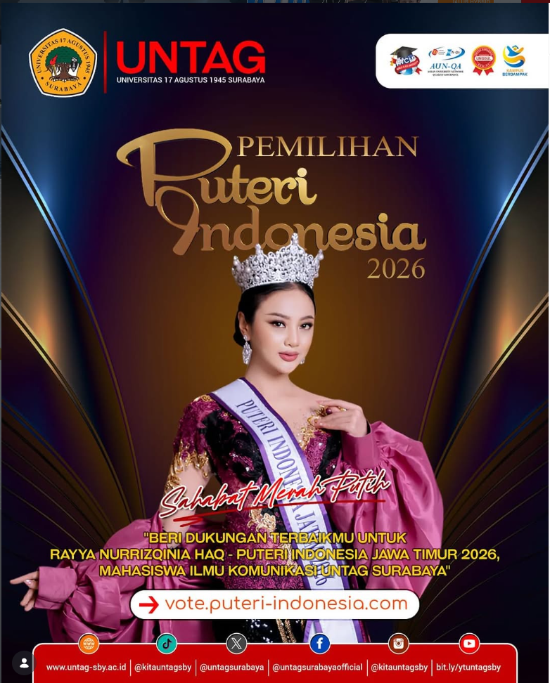 Pemilihan Putri Indonesia 2026: Ayo Berikan Vote-mu untuk Mendukung Mahasiswa Untag Surabaya