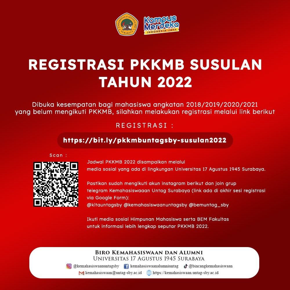Registrasi PKKMB Susulan Tahun 2022