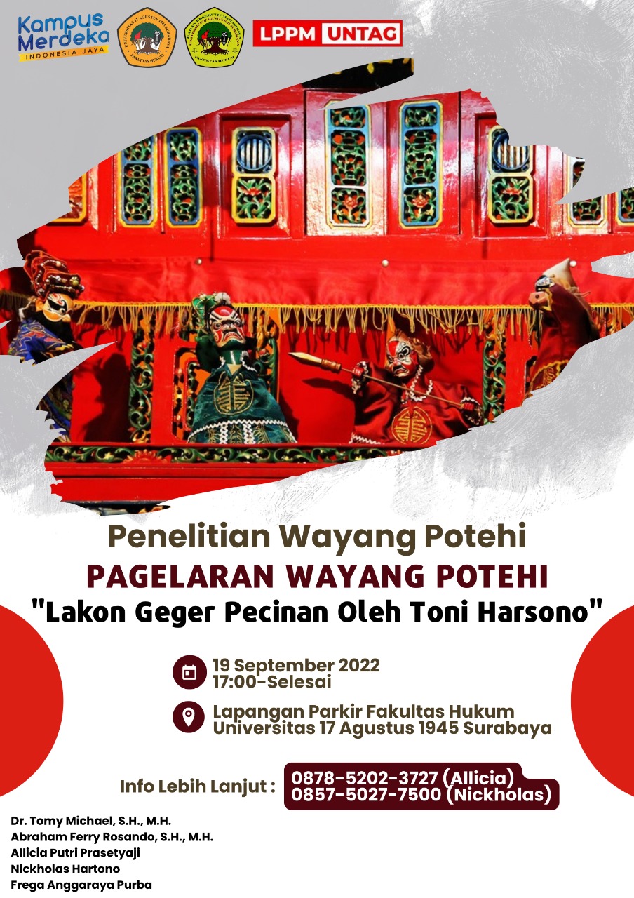 Penelitian dan Pagelaran  Wayang Potehi 