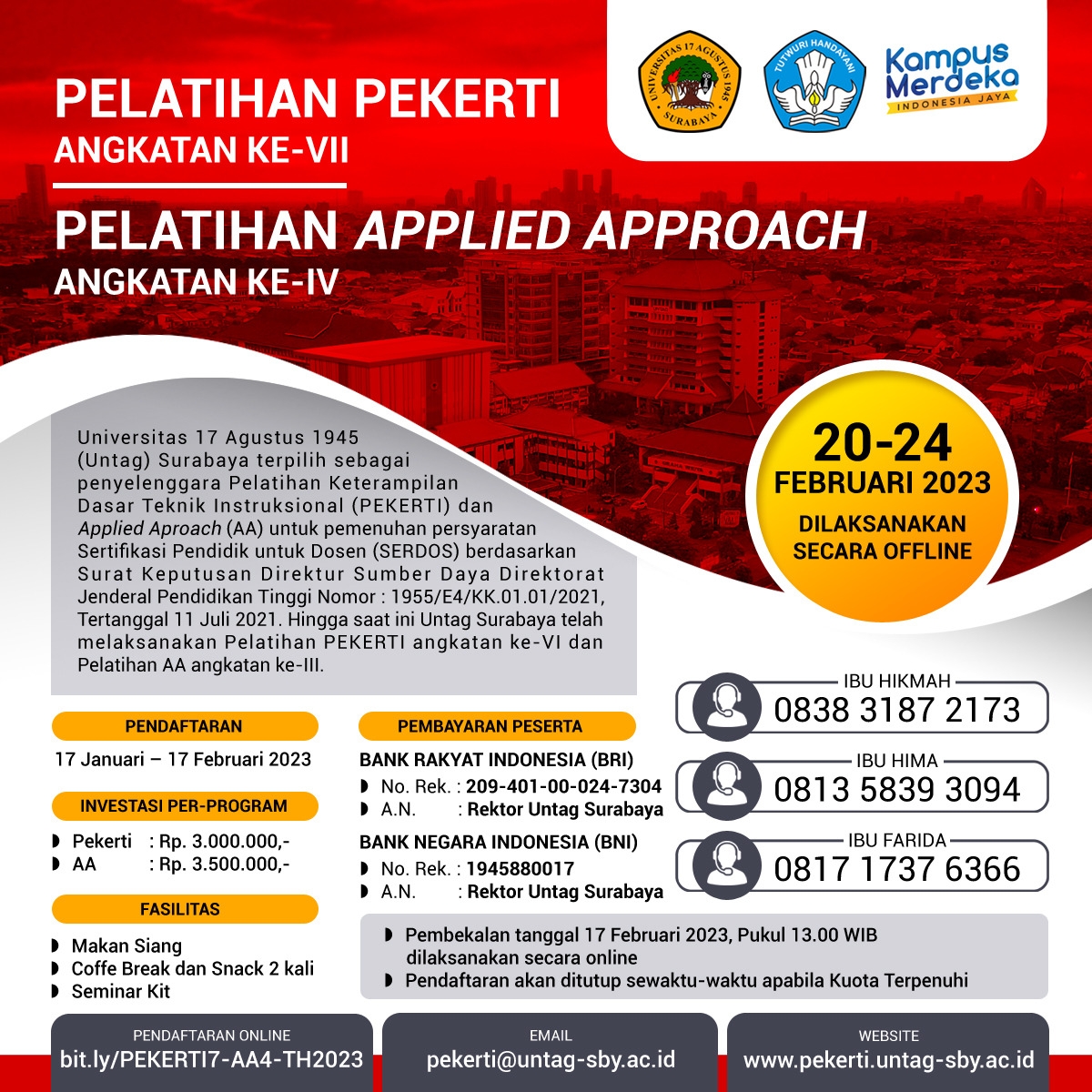 Pelatihan Pekerti Angkatan VII & Pelatihan Applied Approach IV