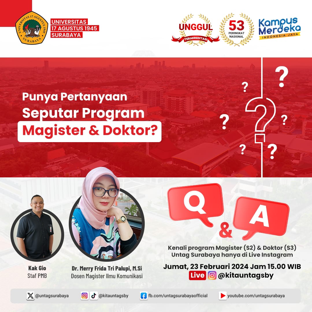 Live Penerimaan Mahasiswa Baru Program Magister dan Doktor