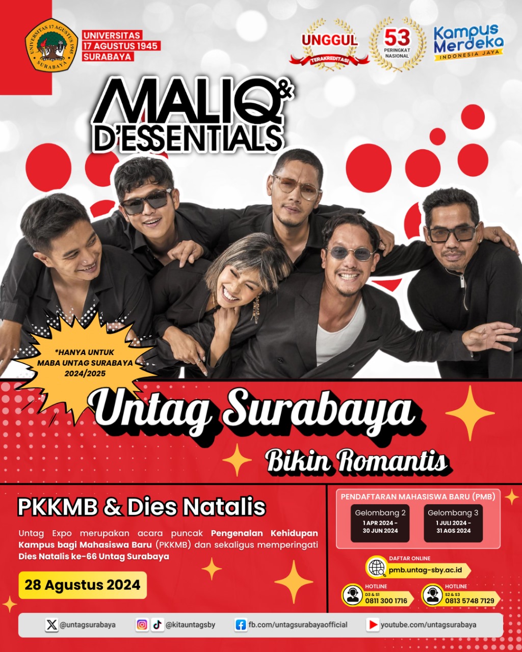 Guest Star Orientasi Mahasiswa Baru Untag Surabaya 2024