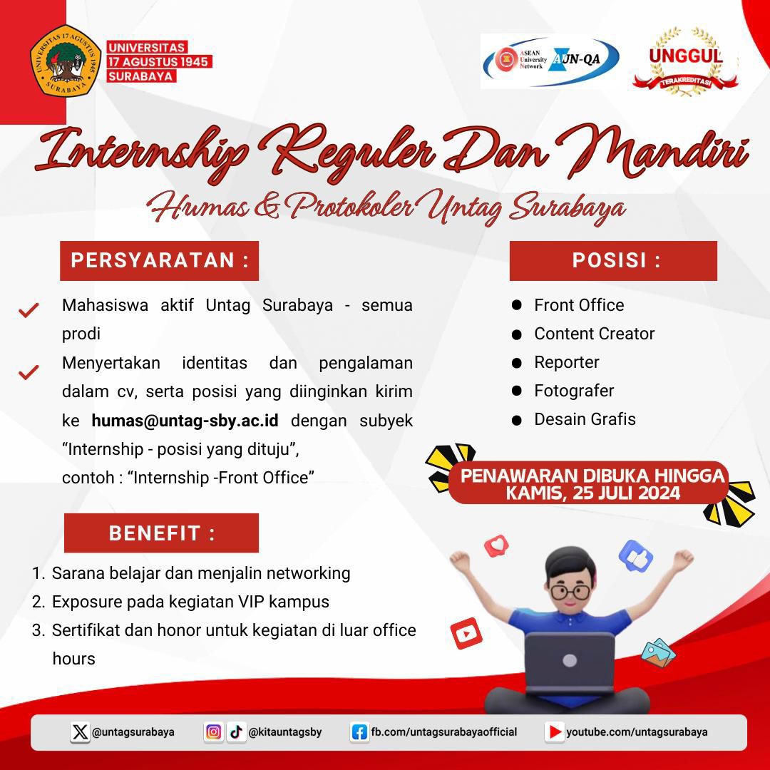 Magang di Humas Untag Surabaya