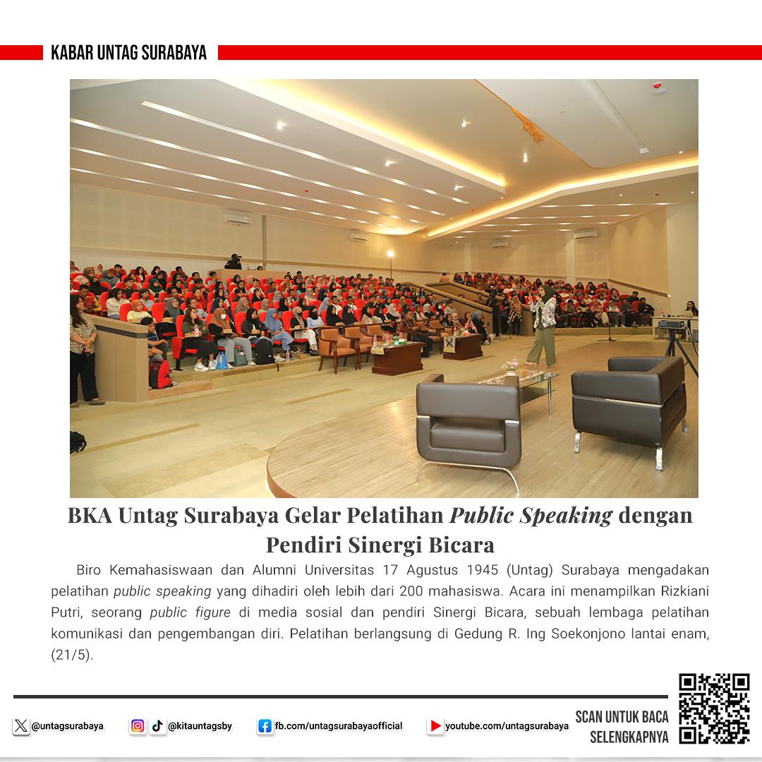 Pelatihan Public Speaking oleh Biro Kemahasiswaan Untag Surabaya