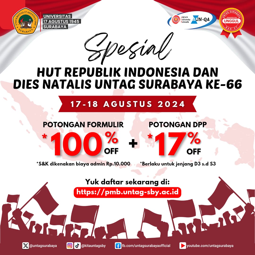 Potongan Formulir dan DPP Spesial HUT RI dan Dies Natalis Untag Surabaya