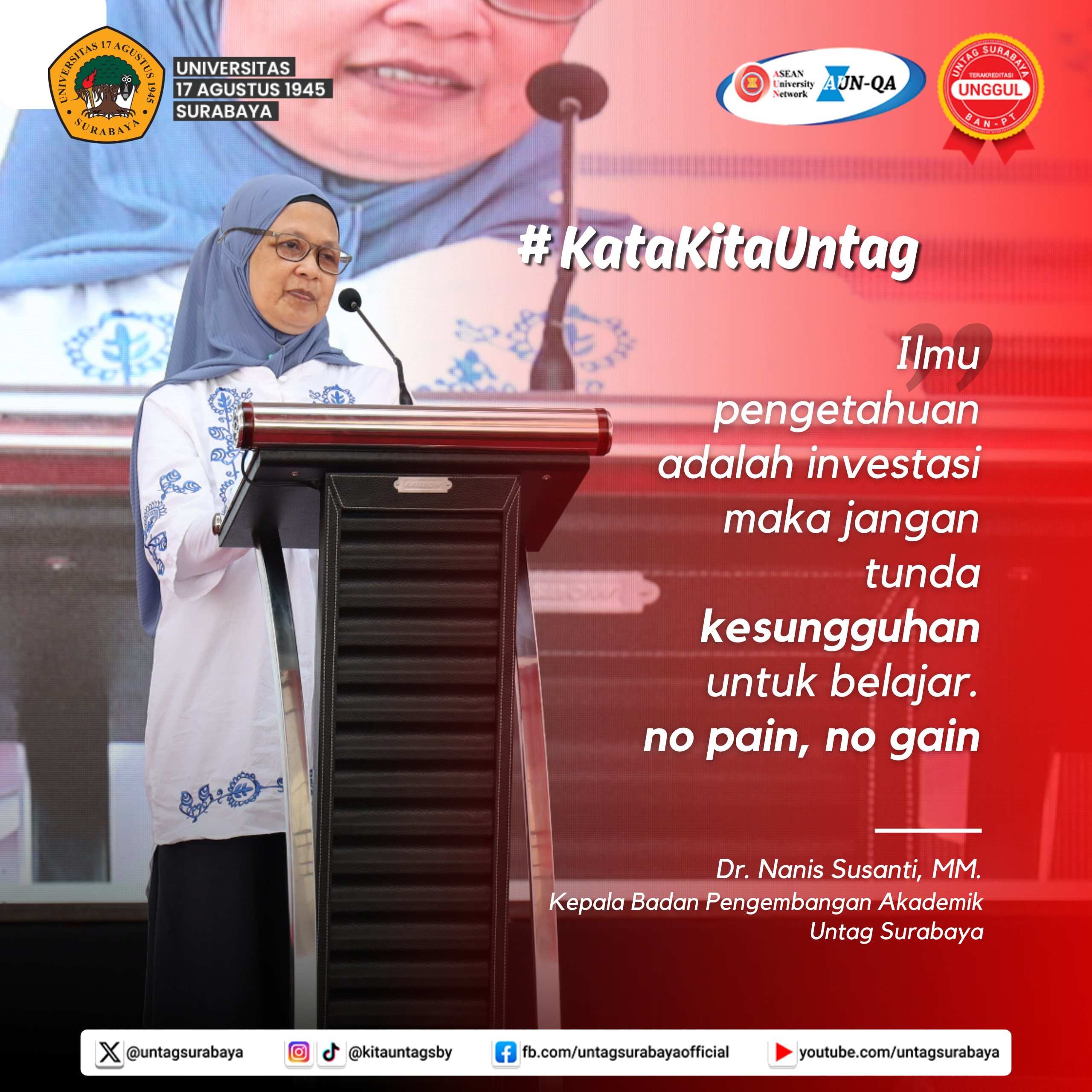QUOTE OF THE DAY UNTAG SURABAYA